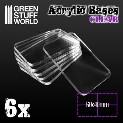 画像1: グリーンスタッフワールド[GSWD-9898]クリアーアクリルベース 60mm×40mm長方形