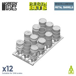 画像1: グリーンスタッフワールド[GSWD-2048]ミニチュア ドラム缶セット（1/48スケール）