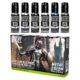 グリーンスタッフワールド[GSWC-9910]水性アクリル塗料 メタルカラーセット　-　シルバー（6本入）