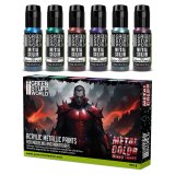 グリーンスタッフワールド[GSWC-9912]水性アクリル塗料 メタルカラーセット　-　レギュラー（6本入）
