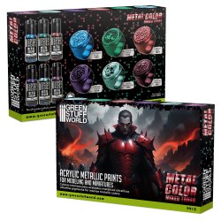 画像3: グリーンスタッフワールド[GSWC-9912]水性アクリル塗料 メタルカラーセット　-　レギュラー（6本入）
