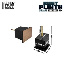 画像2: グリーンスタッフワールド[GSWD-2137]バストモデル用展示台2.5x2.5x5cmブラック