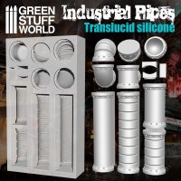 グリーンスタッフワールド[GSWD-2164]ジオラマアクセサリー シリコン型 工業用パイプ