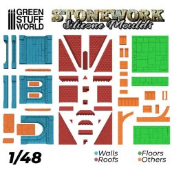 画像2: グリーンスタッフワールド[GSWD-2197]シリコン型 石造洋館セット