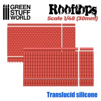 グリーンスタッフワールド[GSWD-2198]ジオラマアクセサリー シリコン型 1/48スケール(30mm)瓦屋根