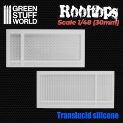 画像2: グリーンスタッフワールド[GSWD-2198]ジオラマアクセサリー シリコン型 1/48スケール(30mm)瓦屋根