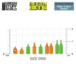 画像3: グリーンスタッフワールド[GSWD-2200]1/48スケール レジン製 ミニチュア ワイン＆ビール瓶セット