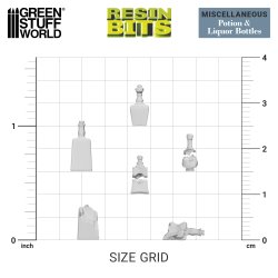 画像3: グリーンスタッフワールド[GSWD-2201]レジン製 ミニチュア ポーション＆酒瓶セット（1/48?1/35スケール）