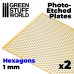 画像1: グリーンスタッフワールド[GSWD-10109]エッチングメッシュプレート 1mm六角形(大) (1)
