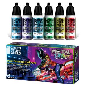 画像1: グリーンスタッフワールド[GSWC-10129]アクリル系塗料 メタルフィルター インターフィアレスカラーセット (1)