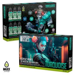 画像3: グリーンスタッフワールド[GSWC-10130]アクリル塗料セット ターコイズカラー