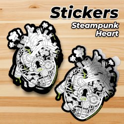 画像1: グリーンスタッフワールド[GSWD-2317]GSWハートステッカー