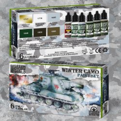 画像3: グリーンスタッフワールド[GSWC-10272]アクリル塗料セット ウィンターカモセット