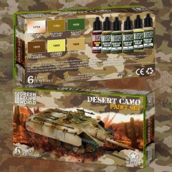 画像3: グリーンスタッフワールド[GSWC-10274]アクリル塗料セット デザートカモセット