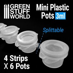 画像2: グリーンスタッフワールド[GSWD-10323]プラスチック製ミニポットセット 3ml×24個セット