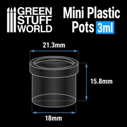 画像3: グリーンスタッフワールド[GSWD-10323]プラスチック製ミニポットセット 3ml×24個セット