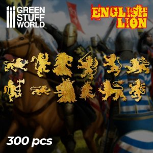 画像1: グリーンスタッフワールド[GSWD-2466]真ちゅう製英国風獅子紋章セット (1)