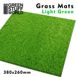 画像1: グリーンスタッフワールド[GSWD-2468]ジオラマ素材 芝マット ライトグリーン (1)