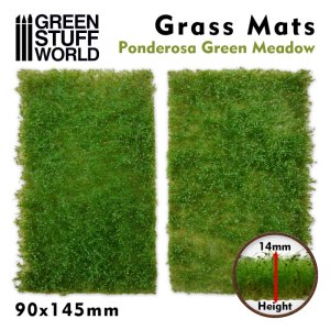 画像1: グリーンスタッフワールド[GSWD-10338]ジオラマ素材 芝マットカット版 ポンデローサグリーンの牧草地 (1)