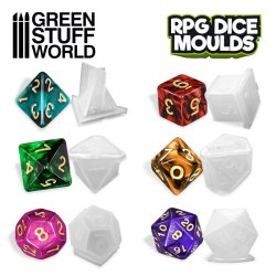 画像2: グリーンスタッフワールド[GSWD-2496]RPGダイス用シリコン型セット(6種類入)