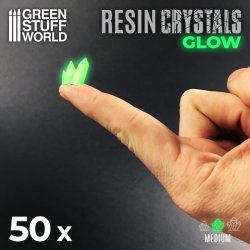 画像3: グリーンスタッフワールド[GSWD-10392]蓄光レジン製クリスタル グリーンミディアムサイズ