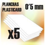 グリーンスタッフワールド[GSWD-9105]ABS Plasticard A4 - 0'5 mm COMBOx5 sheets