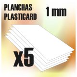 グリーンスタッフワールド[GSWD-9106]ABS Plasticard A4 - 1 mm COMBOx5 sheets