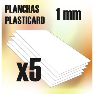 画像1: グリーンスタッフワールド[GSWD-9106]ABS Plasticard A4 - 1 mm COMBOx5 sheets (1)