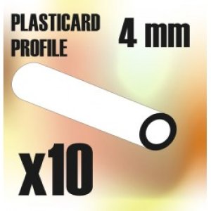 画像1: グリーンスタッフワールド[GSWD-9114]ABS Plasticard - Profile TUBE 4mm (1)