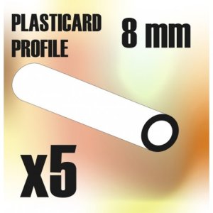 画像1: グリーンスタッフワールド[GSWD-9116]ABS Plasticard - Profile TUBE 8mm (1)