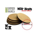 グリーンスタッフワールド[GSWD-9137]円形型ベースセット(直径60mm)　5枚入