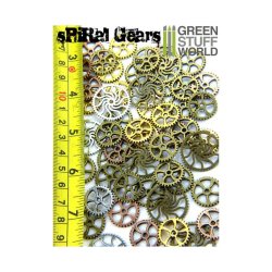 画像2: グリーンスタッフワールド[GSWS-9152] SteamPunk SPIRAL GEARS and COGS Beads 85gr