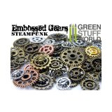 グリーンスタッフワールド[GSWS-9201] Embossed SteamPunk GEARS and COGS Beads 85gr