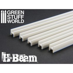 画像2: グリーンスタッフワールド[GSWD-9219]ABS Plasticard - Profile H-Beam Columns 6mm