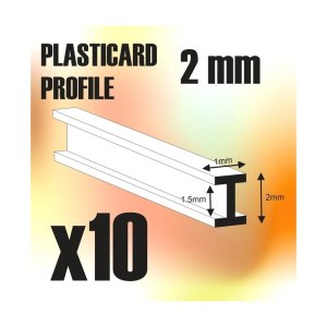 画像1: グリーンスタッフワールド[GSWD-9232]ABS Plasticard - Profile DOUBLE-T 2 mm (1)