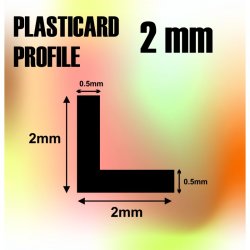 画像2: グリーンスタッフワールド[GSWD-9235]ABS Plasticard - Profile ANGLE-L 2 mm