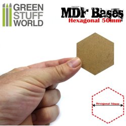 画像3: グリーンスタッフワールド[GSWD-9357]MDFベース 六角形型セット(直径50mm)　5枚入