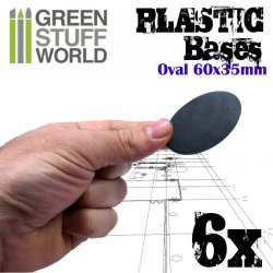 画像2: グリーンスタッフワールド[GSWD-9889]プラスチックディスプレイベース 楕円形型 Sサイズ