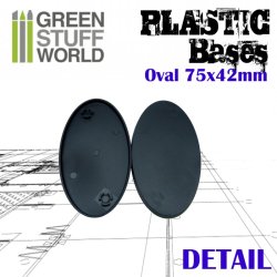 画像2: グリーンスタッフワールド[GSWD-9890]プラスチックディスプレイベース 楕円形型 Mサイズ