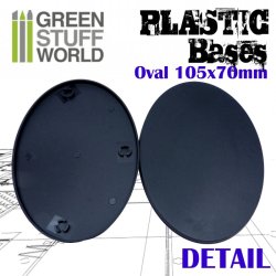 画像3: グリーンスタッフワールド[GSWD-9892]プラスチックディスプレイベース 楕円形型 LLサイズ