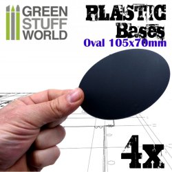 画像2: グリーンスタッフワールド[GSWD-9892]プラスチックディスプレイベース 楕円形型 LLサイズ