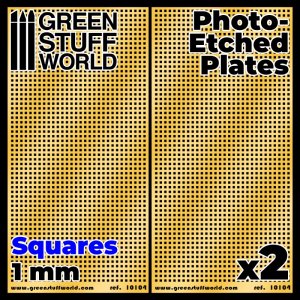 画像1: グリーンスタッフワールド[GSWD-10104]エッチングメッシュプレート 1mm正方形(大) (1)