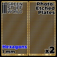 グリーンスタッフワールド[GSWD-10109]エッチングメッシュプレート 1mm六角形(大)