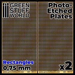 画像1: グリーンスタッフワールド[GSWD-10111]エッチングメッシュプレート 0.75mm長方形(中)