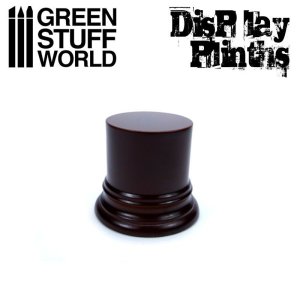 画像1: グリーンスタッフワールド[GSWD-1801]展示台：円形(直径4.5cm)ヘーゼルナッツブラウン (1)