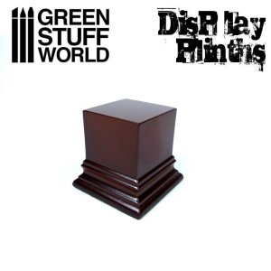 画像1: グリーンスタッフワールド[GSWD-1802]展示台：正方形(4x4cm)ヘーゼルナッツブラウン (1)