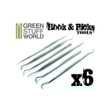グリーンスタッフワールド[GSWD-6250]6x Hook and Pick tool Set