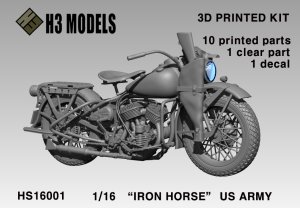 画像1: H3 Models[HS16001]1/16 WWII アメリカ陸軍軍用バイク「アイアンホース」 (1)