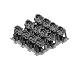 画像2: H3 Models[HS16016]1/16 WWII アメリカ陸軍M1ヘルメット 12個セット