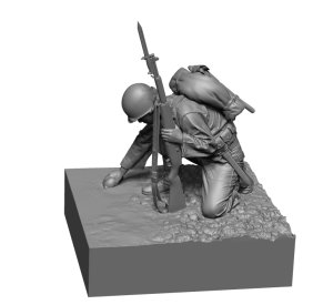画像1: H3 Models[HS16057]1/16 現用 鴨緑江の水を汲む兵士(朝鮮戦争) (1)